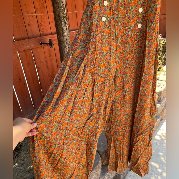 80s Vintage Fantaseas Collection Floral Jumpsuit - Picture 5 of 11